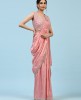 Premium Silk Sattin Hand Embroidery & Sequince Work Readywear Saree With Designer Blouse